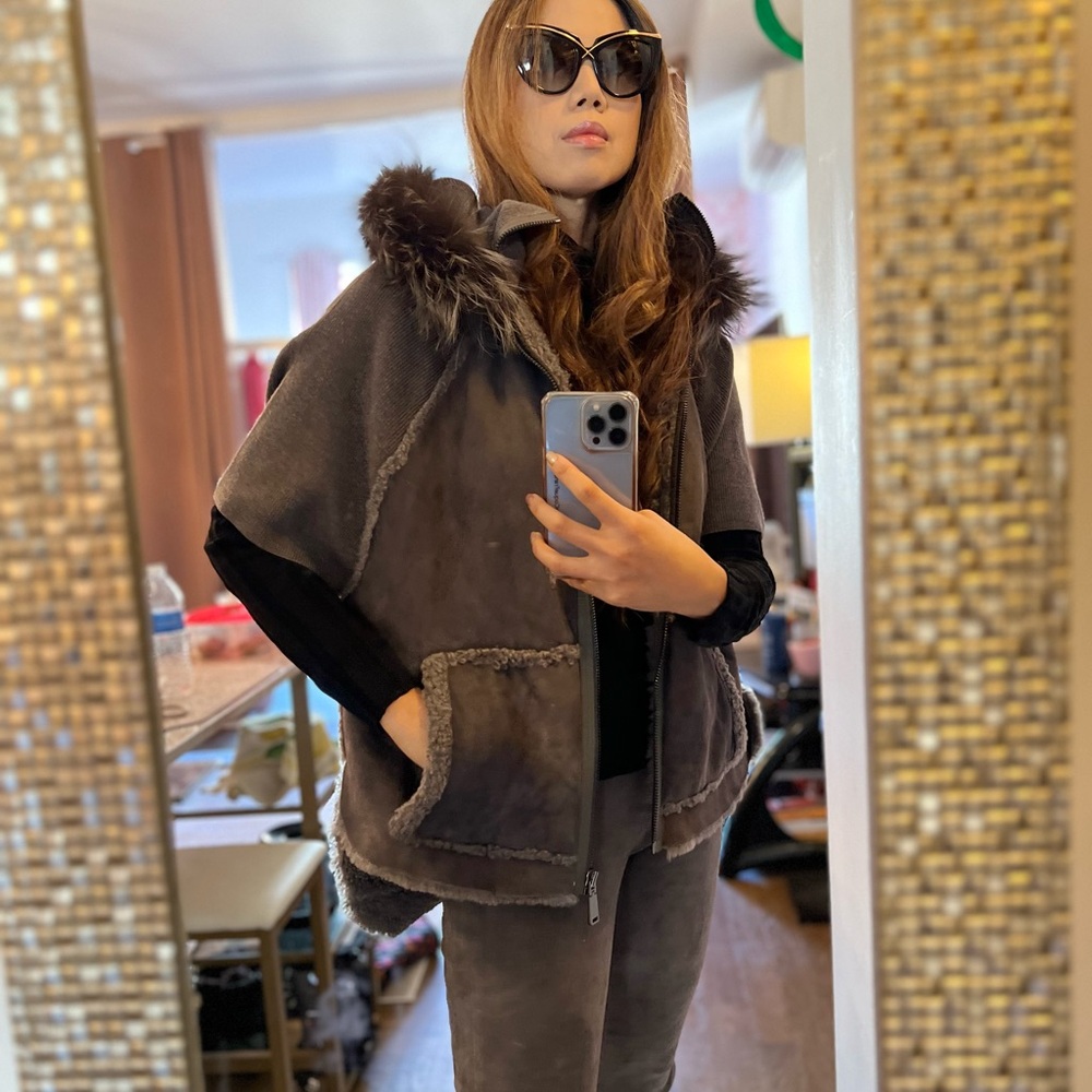 Elie Tahari Genuine Shearling